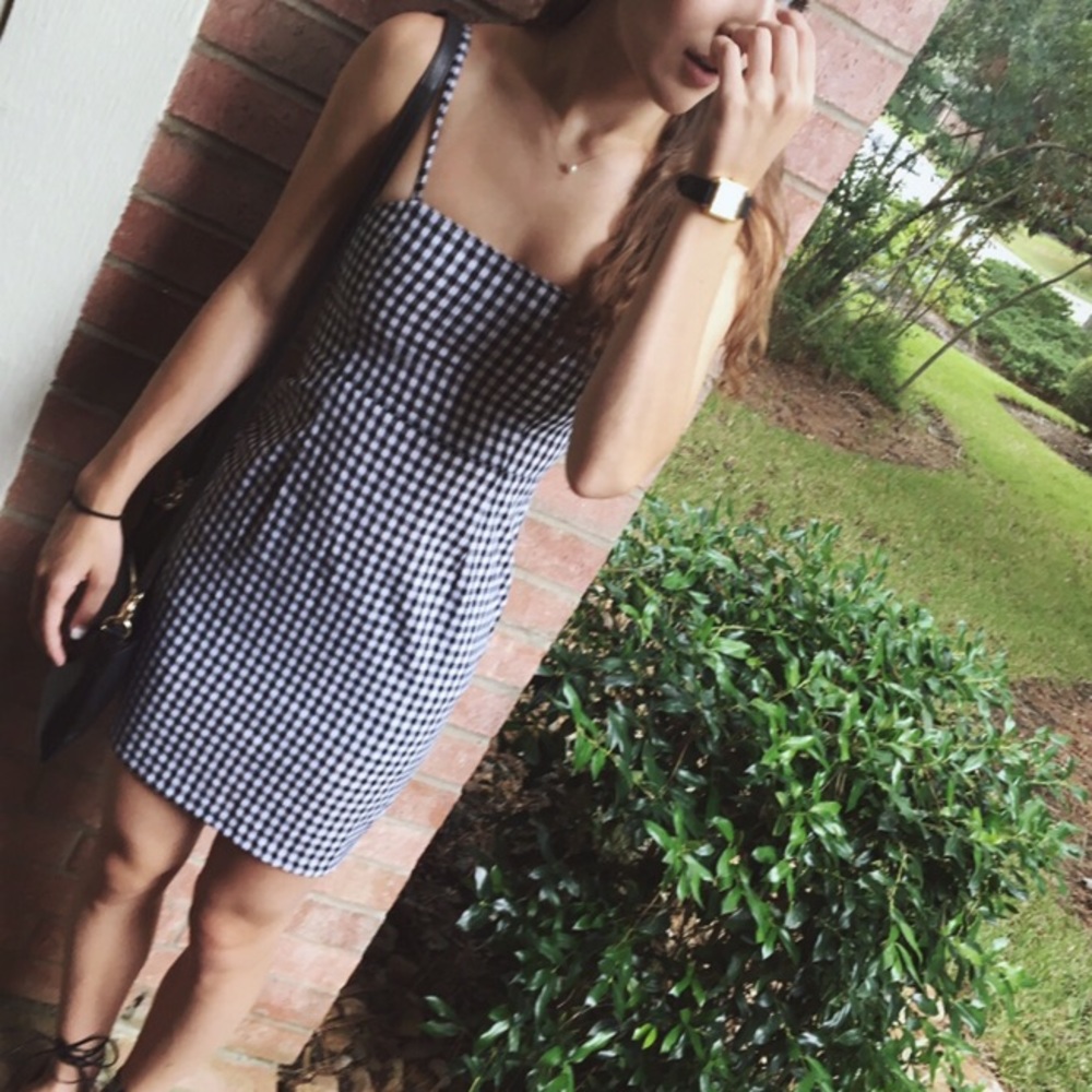 Revolve Black Gingham dress
